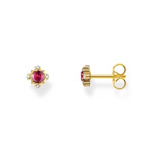 Thomas Sabo True Romance Ohrstecker Vintage mit rotem Stein vergoldet H2311-995-10 bei Juwelier Kröpfl