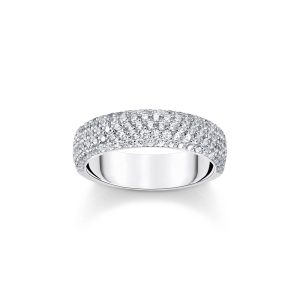 Thomas Sabo True Romance Ring mit weißem Zirkonia-Pavé Silber TR2460-051-14 bei Juwelier Kröpfl