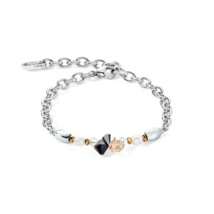 Coeur de Lion Amulett Boho Pearls Armband schwarz-weiß 1134301318 bei Juwelier Kröpfl