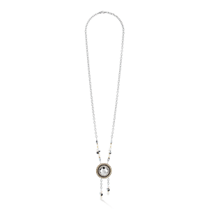Coeur de Lion Amulett Boho Pearls Halskette schwarz-weiß 1134101318 bei Juwelier Kröpfl