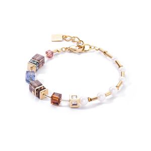 Coeur de Lion Armband GeoCUBE® Fusion Precious Pearl Mix gold-autumn 1122301538 bei Juwelier Kröpfl