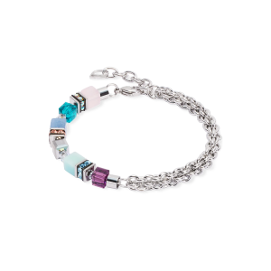 Coeur de Lion GeoCUBE® Fusion Summer Armband silber-couture 3021301550 bei Juwelier Kröpfl