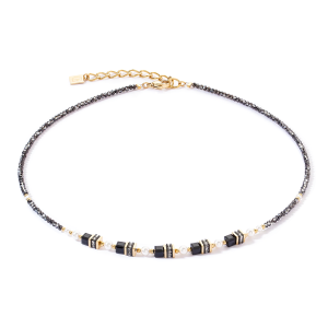 Coeur de Lion Halskette Sparkling Princess gold-schwarz 4567101300 bei Juwelier Kröpfl