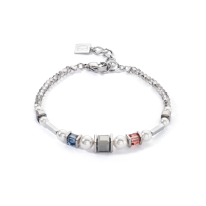 Coeur de Lion Vintage Pearl Mix Armband silber-grau 4030301230 bei Juwelier Kröpfl