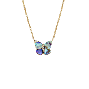 Fossil Kette Sutton Butterfly Wings Anhänger Abalone mehrfarbig JF04812710 bei Juwelier Kröpfl