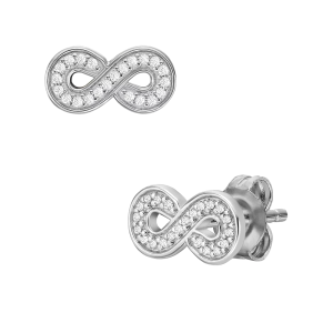 Fossil Ohrstecker Infinity Sterlingsilber JFS00634040 bei Juwelier Kröpfl