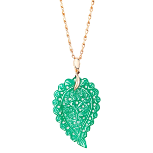 Tamara Comolli India INDIA Anhänger grüner Onyx medium P-IND-m-Jad-rg bei Juwelier Kröpfl