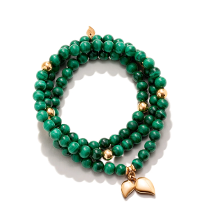 Tamara Comolli India INDIA Armband mit Malachit 3-reihig B-IND-Mal-3-m-rg bei Juwelier Kröpfl