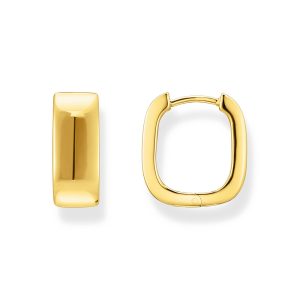 Thomas Sabo Bold Elegance Creolen mit eckiger Form vergoldet CR744-413-39 bei Juwelier Kröpfl