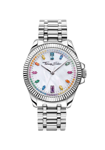 Thomas Sabo Damenuhr Divine Rainbow mit bunten Steinen silberfarben WA0394-201-201 bei Juwelier Kröpfl