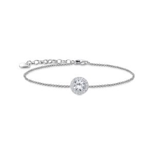 Thomas Sabo Essentials Armband mit Halo-Anhänger und weißen Steinen Silber A2166-051-14 bei Juwelier Kröpfl