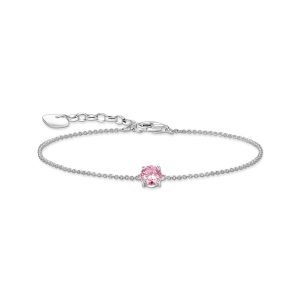 Thomas Sabo Essentials Armband mit pinkfarbenem Zirkonia-Anhänger Silber A2156-051-9 bei Juwelier Kröpfl