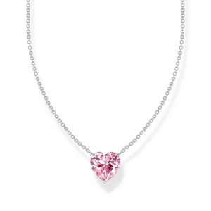 Thomas Sabo Essentials Kette mit pinkfarbenem Herz-Anhänger Silber KE2211-051-9 bei Juwelier Kröpfl
