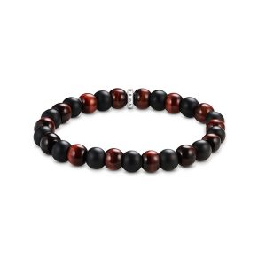 Thomas Sabo Midnight Rose Armband Obsidian und rotes Tigerauge 9 mm A2196-806-7 bei Juwelier Kröpfl