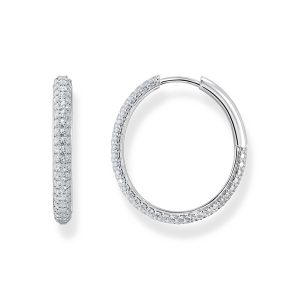 Thomas Sabo True Romance Creolen mit weißem Zirkonia-Pavé Silber CR732-051-14 bei Juwelier Kröpfl