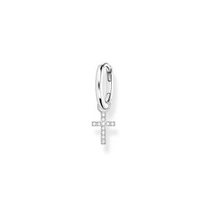 Thomas Sabo True Romance Einzel Creole mit Kreuz Anhänger silber CR709-051-14 bei Juwelier Kröpfl