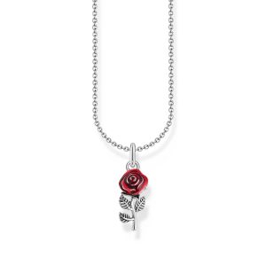 Thomas Sabo True Romance Kette mit rotem Rosen-Anhänger Silber KE2219-664-10 bei Juwelier Kröpfl