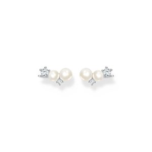 Thomas Sabo True Romance Ohrringe Ear Climber Perlen mit weißen Steinen silber H2211-167-14 bei Juwelier Kröpfl