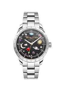 Thomas Sabo Uhr mit kosmischem Zifferblatt in Schwarz silberfarben WA0402-201-203 bei Juwelier Kröpfl