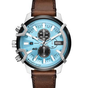 Diesel Griffed Chronograph mit braunem Lederarmband DZ4656 bei Juwelier Kröpfl