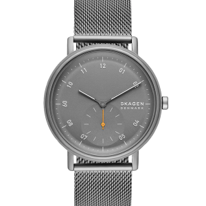 Skagen Kuppel Herrenuhr Kleine Sekunde Milanaise Edelstahl anthrazit SKW6891 bei Juwelier Kröpfl