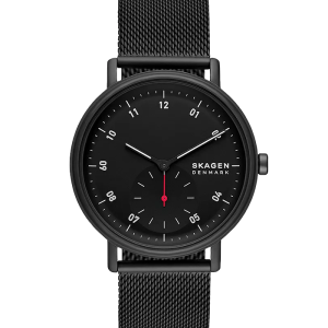 Skagen Kuppel Herrenuhr Kleine Sekunde Milanaise Edelstahl schwarz SKW6892 bei Juwelier Kröpfl