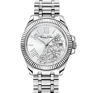 Thomas Sabo Damenuhr Blumen aus weißen Steinen WA0380-201-201 bei Juwelier Kröpfl