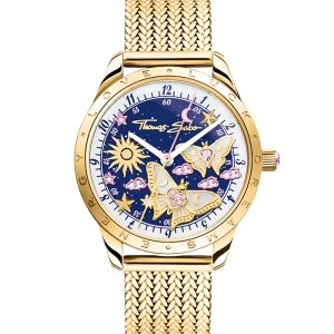 Thomas Sabo Damenuhr mit Schmetterlingen goldfarben WA0430-291-207 bei Juwelier Kröpfl