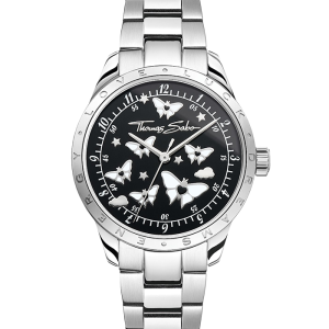 Thomas Sabo Damenuhr mit Schmetterlingen silberfarben WA0432-201-203 bei Juwelier Kröpfl