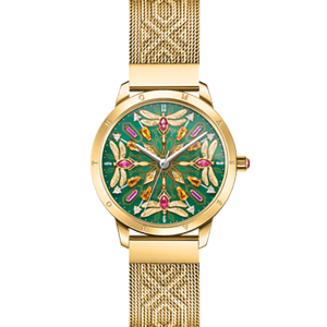 Thomas Sabo Kaleidoskop Damenuhr Kaleidoskop Libelle gold grün WA0369-264-211 bei Juwelier Kröpfl