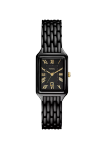 Fossil Raquel Damenuhr Edelstahl schwarz ES5385 bei Juwelier Kröpfl